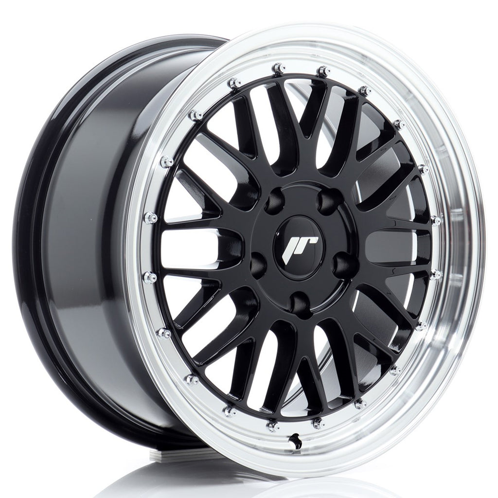Cerchio in Lega JAPAN RACING JR23 17x8 ET35 5x100 Gloss Black w/ Machined Lip