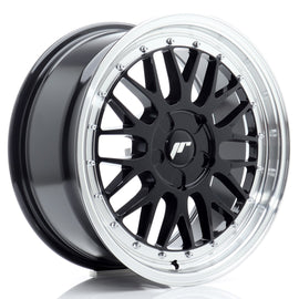 Cerchio in Lega JAPAN RACING JR23 17x8 ET20-45 5H con foratura su misura Gloss Black w/ Machined Lip
