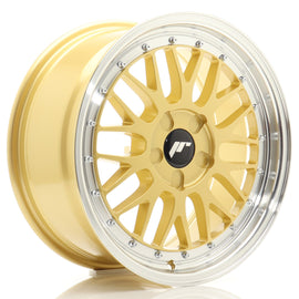 Cerchio in Lega JAPAN RACING JR23 17x8 ET20-45 5H con foratura su misura Gold w/ Machined Lip