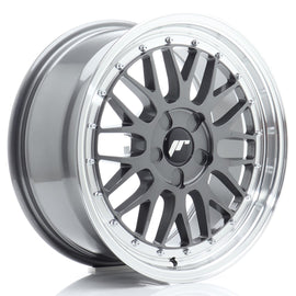 Cerchio in Lega JAPAN RACING JR23 17x8 ET20-45 5H con foratura su misura Hyper Gray w/ Machined Lip
