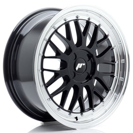 Cerchio in Lega JAPAN RACING JR23 18x8 ET20-42 4H con foratura su misura Gloss Black w/ Machined Lip
