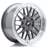 Cerchio in Lega JAPAN RACING JR23 18x8 ET20-42 5H con foratura su misura Hyper Gray w/Machined Lip