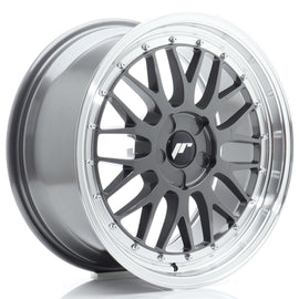 Cerchio in Lega JAPAN RACING JR23 18x8.5 ET20-48 5H con foratura su misura Hyper Gray w/ Machined Lip