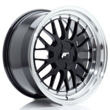 Cerchio in Lega JAPAN RACING JR23 18x9.5 ET20-48 5H con foratura su misura Gloss Black w/Machined Lip