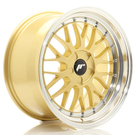 Cerchio in Lega JAPAN RACING JR23 18x9.5 ET20-48 5H con foratura su misura Gold w/ Machined Lip