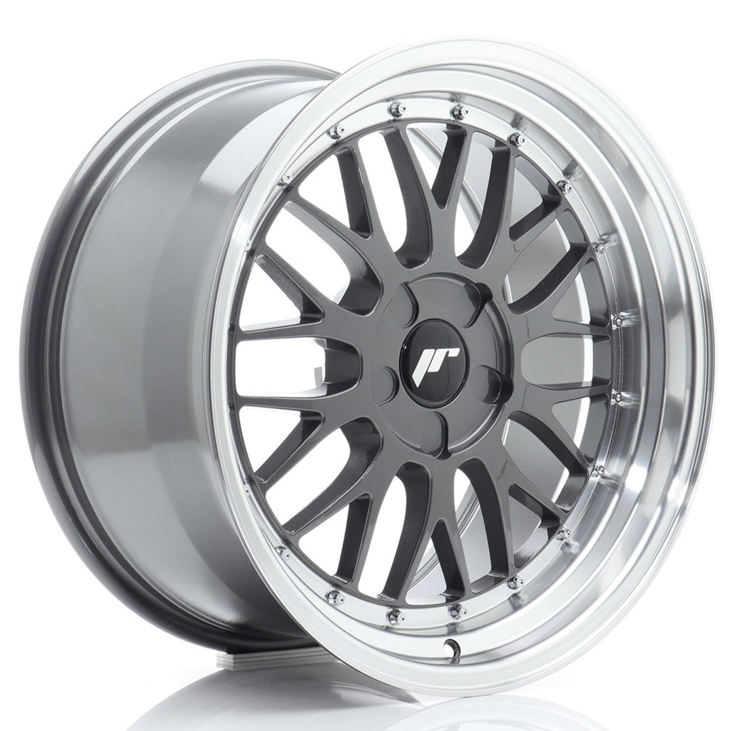 Cerchio in Lega JAPAN RACING JR23 18x9,5 ET20-48 5H con foratura su misura Hyper Gray w/ Machined Lip