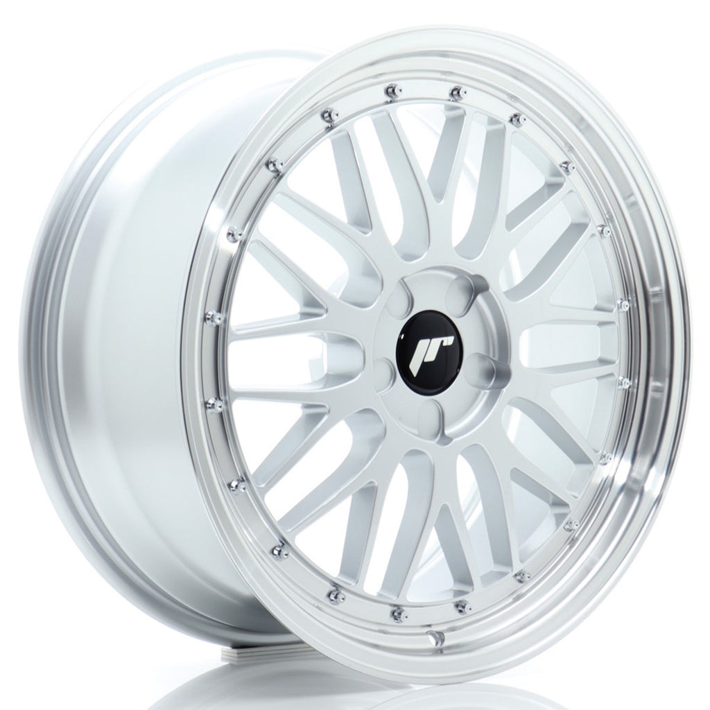 Cerchio in Lega JAPAN RACING JR23 19x8 ET20-40 5H con foratura su misura Hyper Silver w/ Machined Lip