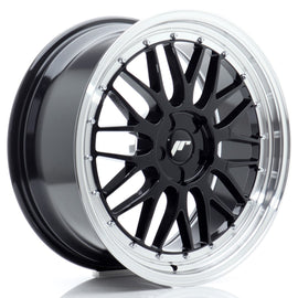 Cerchio in Lega JAPAN RACING JR23 19x8.5 ET20-45 5H con foratura su misura Gloss Black w/ Machined Lip