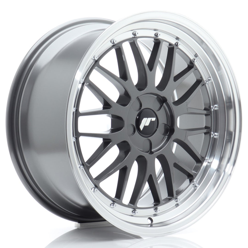 Cerchio in Lega JAPAN RACING JR23 19x9 ET20-40 5H con foratura su misura Hyper Gray w/Machined Lip