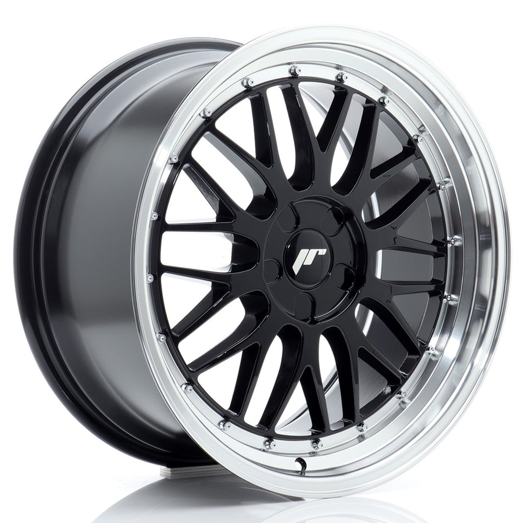Cerchio in Lega JAPAN RACING JR23 19x9.5 ET20-45 5H con foratura su misura Gloss Black w/ Machined Lip