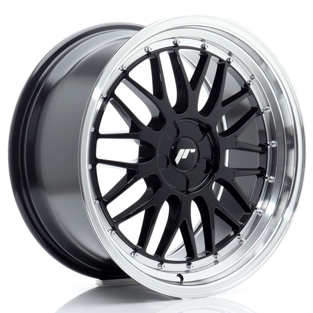 Cerchio in Lega JAPAN RACING JR23 19x9.5 ET20-45 5H con foratura su misura Gloss Black w/Machined Lip