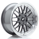 Cerchio in Lega JAPAN RACING JR23 19x9.5 ET20-45 5H con foratura su misura Hyper Gray w/Machined Lip