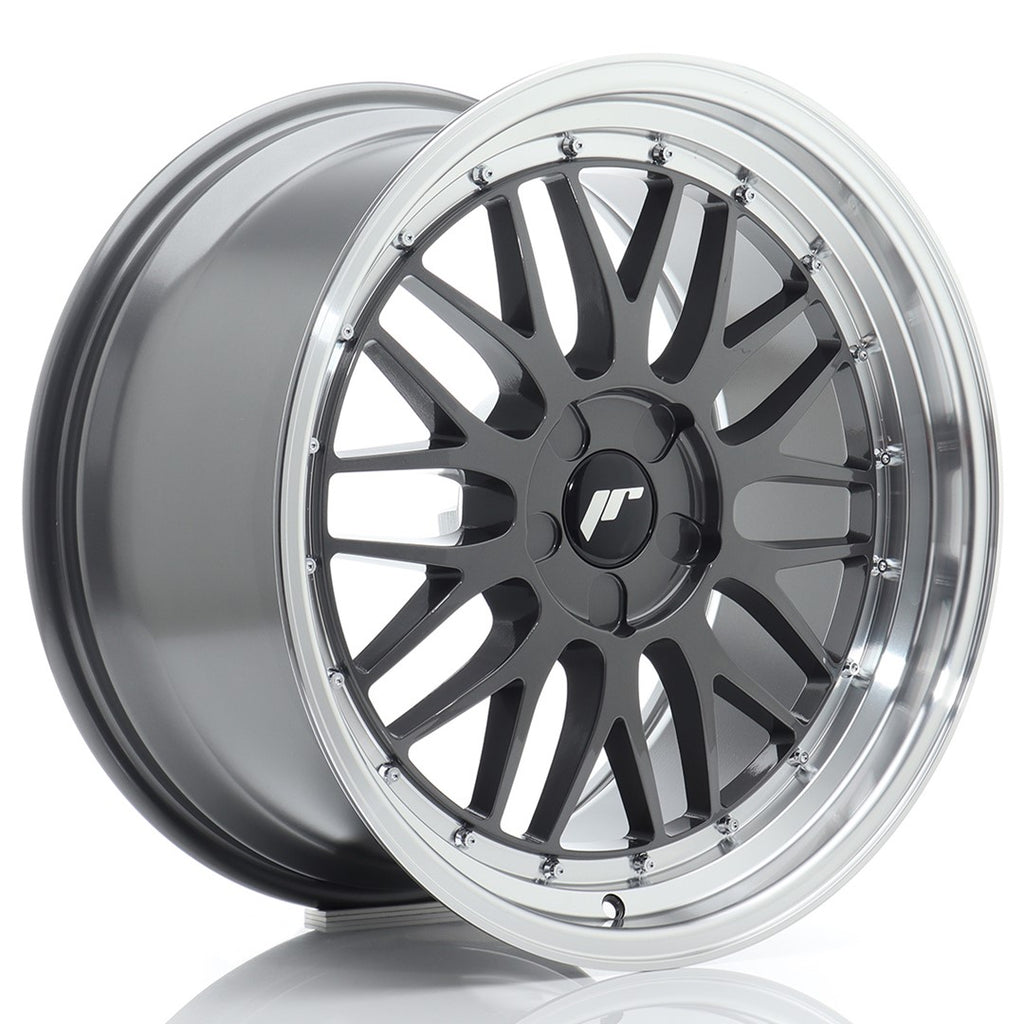 Cerchio in Lega JAPAN RACING JR23 19x9,5 ET20-45 5H con foratura su misura Hyper Gray w/Machined Lip
