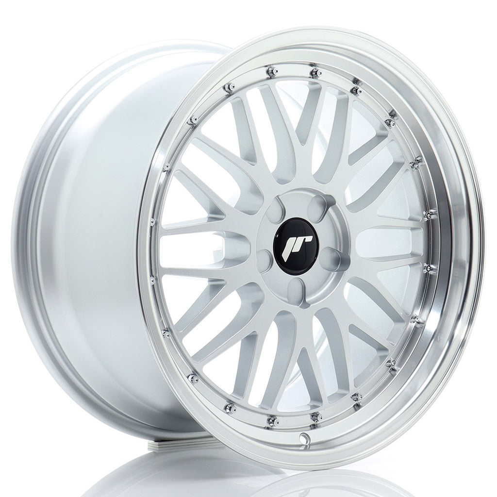 Cerchio in Lega JAPAN RACING JR23 19x10 ET20-51 5H con foratura su misura Hyper Silver w/ Machined Lip