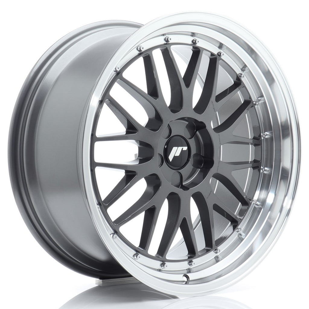 Cerchio in Lega JAPAN RACING JR23 20x9.5 ET20-35 5H con foratura su misura Hyper Gray w/ Machined Lip