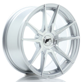 Cerchio in Lega JAPAN RACING JR21 17x8 ET20-35 con foratura su misura Silver Machined Face
