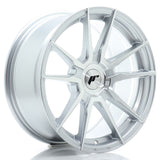 Cerchio in Lega JAPAN RACING JR21 17x8 ET20-35 con foratura su misura Silver Machined