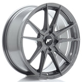 Cerchio in Lega JAPAN RACING JR21 18x8 ET20-40 4H con foratura su misura Hyper Gray