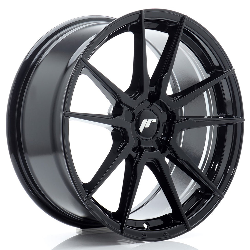 Cerchio in Lega JAPAN RACING JR21 18x8 ET20-40 5H con foratura su misura Glossy Black