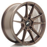 Cerchio in Lega JAPAN RACING JR21 18x8 ET20-40 5H con foratura su misura Matt Bronze