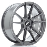 Cerchio in Lega JAPAN RACING JR21 18x8.5 ET20-45 5H con foratura su misura Hyper Gray