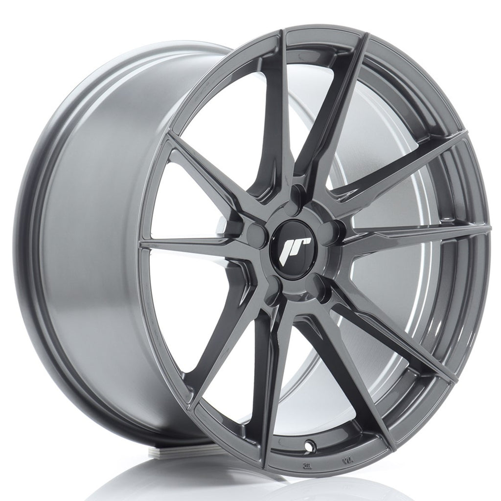 Cerchio in Lega JAPAN RACING JR21 18x9,5 ET20-40 5H con foratura su misura Hyper Gray