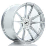 Cerchio in Lega JAPAN RACING JR21 18x9,5 ET20-40 con foratura su misura Silver Machined Face