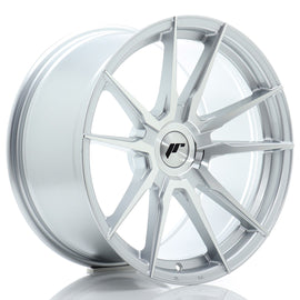 Cerchio in Lega JAPAN RACING JR21 18x9.5 ET20-40 con foratura su misura Silver Machined Face