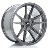 Cerchio in Lega JAPAN RACING JR21 19x9 ET20-40 5H con foratura su misura Hyper Gray