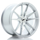 Cerchio in Lega JAPAN RACING JR21 19x9 ET20-40 5H con foratura su misura Silver Machined Face