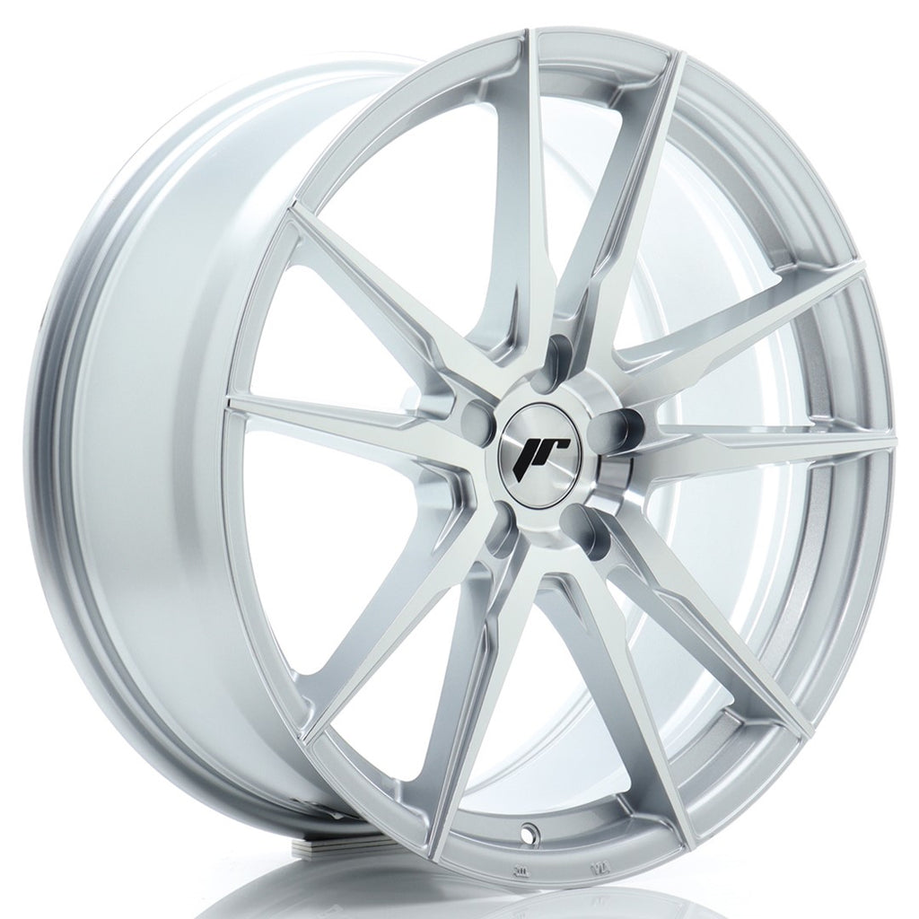 Cerchio in Lega JAPAN RACING JR21 20x8,5 ET20-45 5H con foratura su misura Silver Machined Face