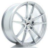 Cerchio in Lega JAPAN RACING JR21 20x8,5 ET20-45 5H con foratura su misura Silver Machined Face