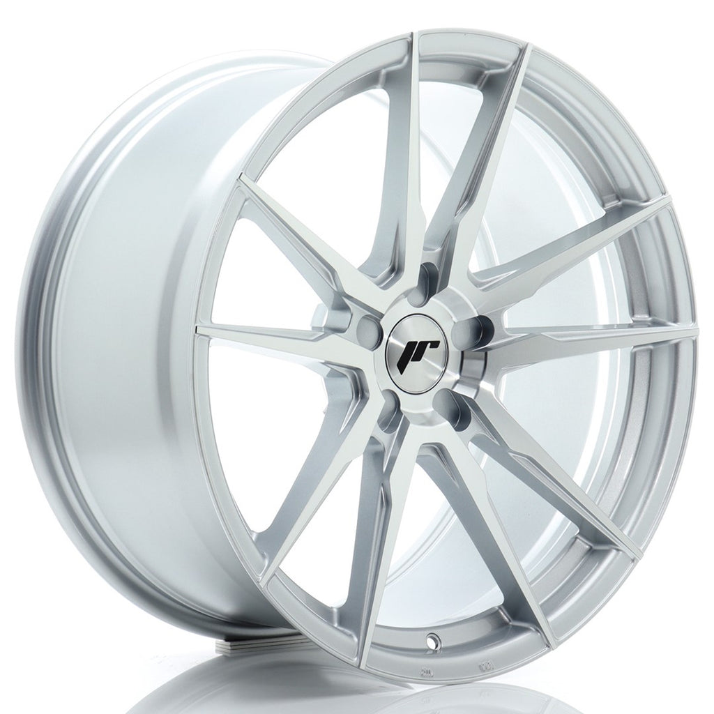 Cerchio in Lega JAPAN RACING JR21 20x10 ET20-48 5H con foratura su misura Silver Machined Face