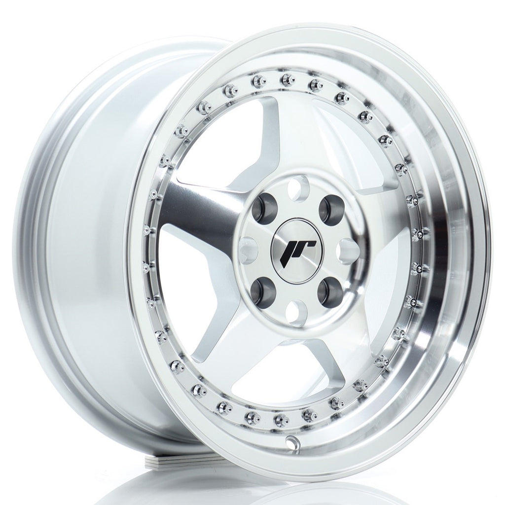 Cerchio in Lega JAPAN RACING JR6 15x7 ET25 4x100 Silver Machined Face