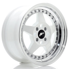 Cerchio in Lega JAPAN RACING JR6 15x7 ET35 4x100 White w/ Machined Lip