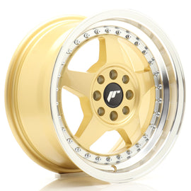 Cerchio in Lega JAPAN RACING JR6 15x7 ET25 4x100/108 Gold w/ Machined Lip