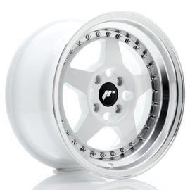 Cerchio in Lega JAPAN RACING JR6 15x8 ET25 4x100 White w/ Machined Lip