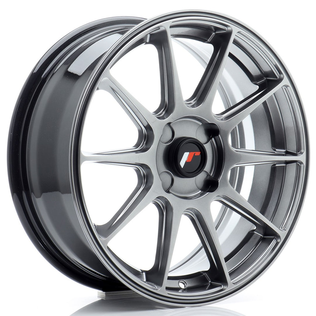 Cerchio in Lega JAPAN RACING JR11 17x7 ET20-38 4H con foratura su misura Hyper Black