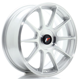 Cerchio in Lega JAPAN RACING JR11 17x7 ET20-38 con foratura su misura Silver Machined Face