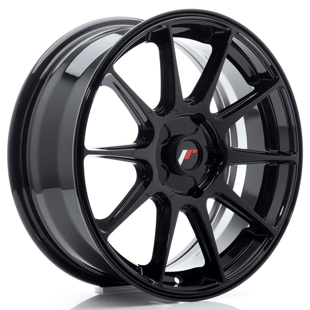 Cerchio in Lega JAPAN RACING JR11 17x7 ET20-38 con foratura su misura Gloss Black