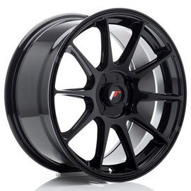 Cerchio in Lega JAPAN RACING JR11 17x8 ET20-35 4H con foratura su misura Gloss Black
