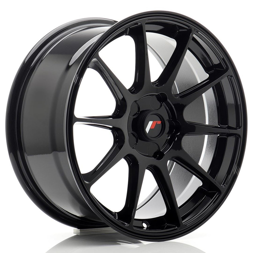 Cerchio in Lega JAPAN RACING JR11 17x8 ET20-35 5H con foratura su misura Gloss Black