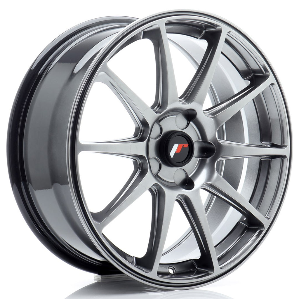 Cerchio in Lega JAPAN RACING JR11 18x7.5 ET20-40 5H con foratura su misura Hyper Black