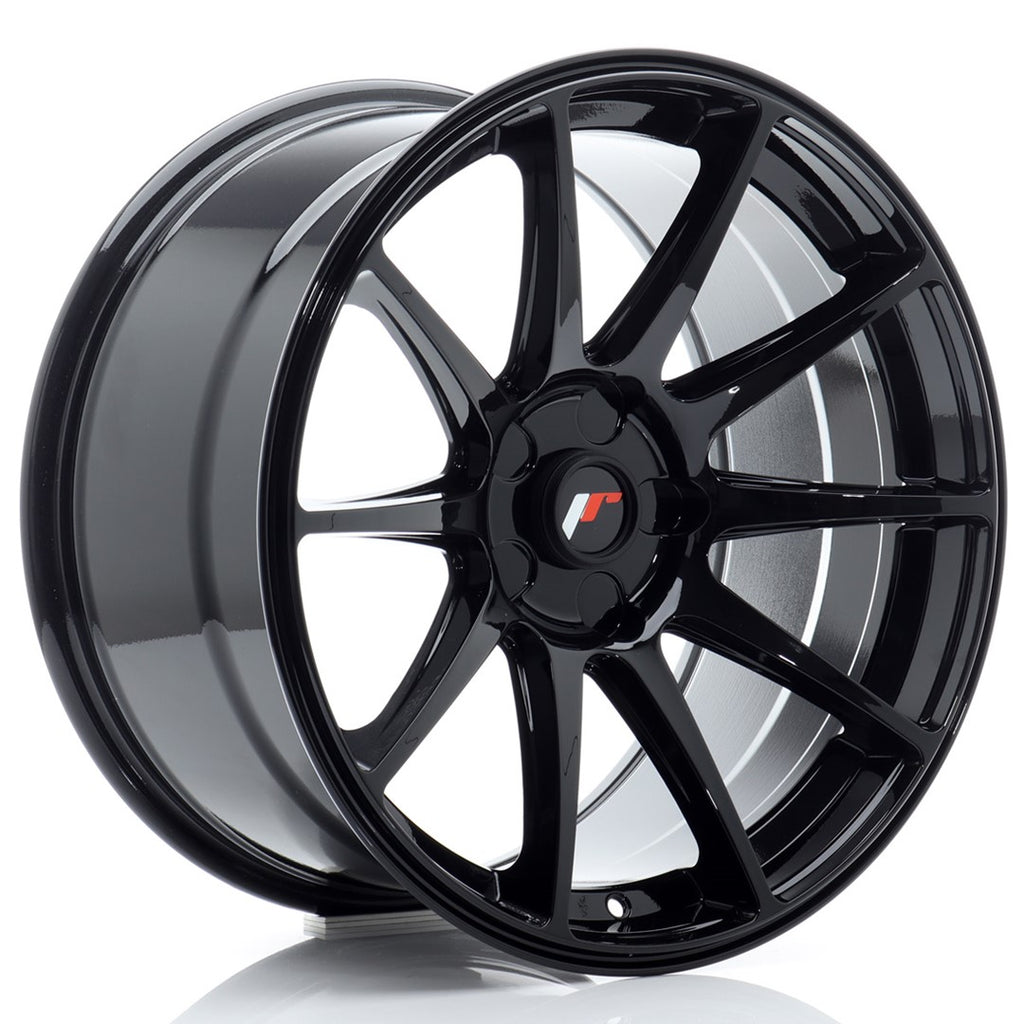 Cerchio in Lega JAPAN RACING JR11 18x9,5 ET20-30 5H con foratura su misura Gloss Black