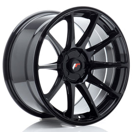 Cerchio in Lega JAPAN RACING JR11 18x9,5 ET20-30 5H con foratura su misura Gloss Black