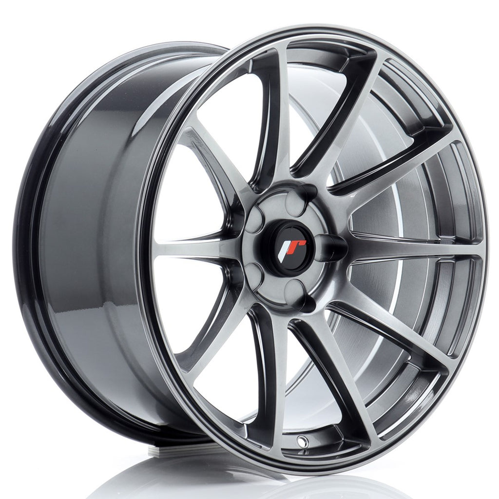 Cerchio in Lega JAPAN RACING JR11 18x9,5 ET20-30 5H con foratura su misura Hyper Black