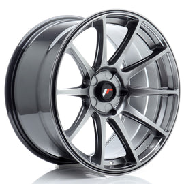 Cerchio in Lega JAPAN RACING JR11 18x9.5 ET20-30 5H con foratura su misura Hyper Black