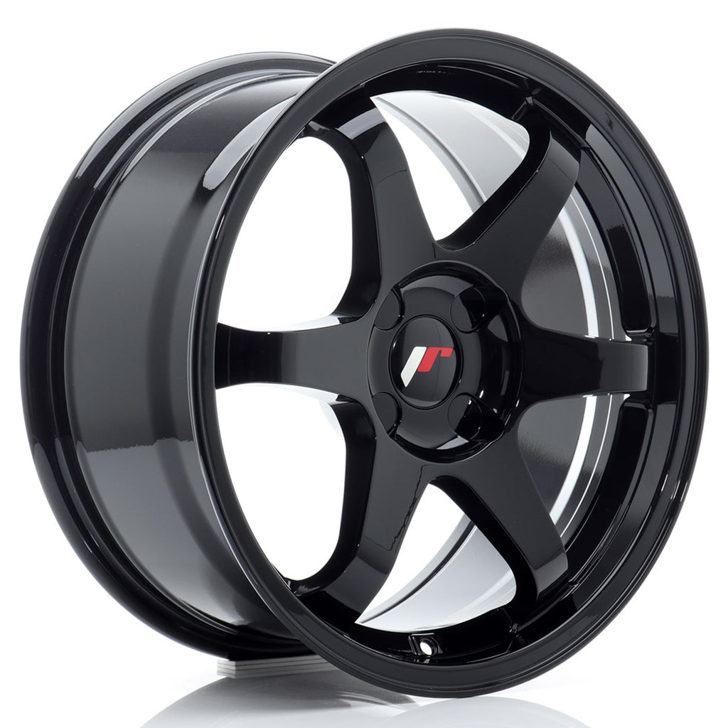 Cerchio in Lega JAPAN RACING JR3 17x8 ET20-35 4H con foratura su misura Gloss Black