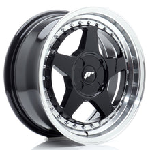 Load image into Gallery viewer, Cerchio in Lega JAPAN RACING JR6 16x7 ET20-35 4H con foratura su misura Gloss Black w/ Machined Lip