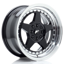 Load image into Gallery viewer, Cerchio in Lega JAPAN RACING JR6 16x8 ET25 4x100/108 Gloss Black w/ Machined Lip